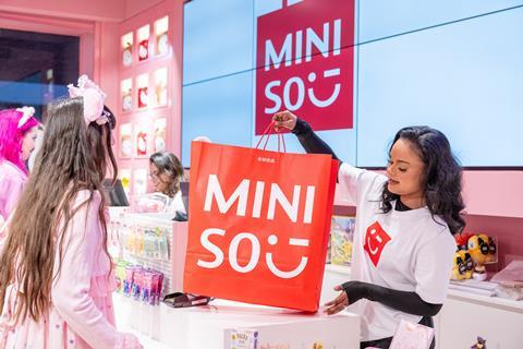 Customer checkout at Miniso Camden store in London